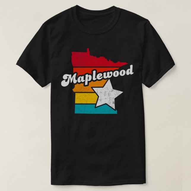 Camiseta Maplewood Minnesota Vintage angustiou Souvenir 2 (Frente do Design)