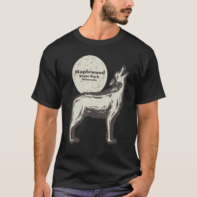 Camiseta Maplewood State Park Minnesota MN Wolf Moon Vacati (Frente)