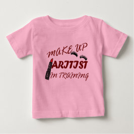 Camiseta maquiagem artística em formação