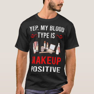Camiseta Maquiagem de Tipo Sanguíneo