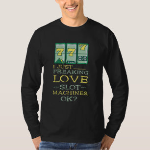 Camiseta Máquina Caça-Níqueis Louco Amor Cassino Jogador Ap