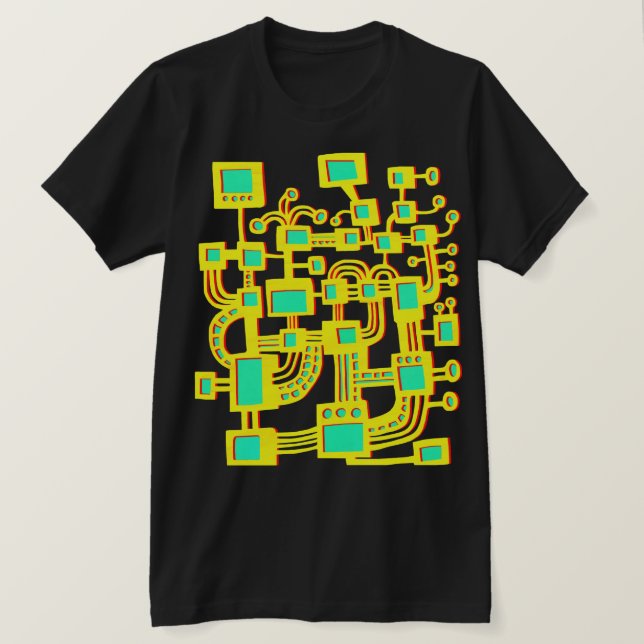 Camiseta Máquina de alienígena - Cor (Frente do Design)