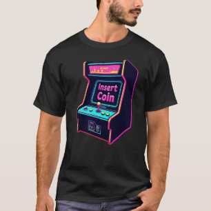 Camiseta Máquina de Arcade Neon Retroativa - Presentes de S