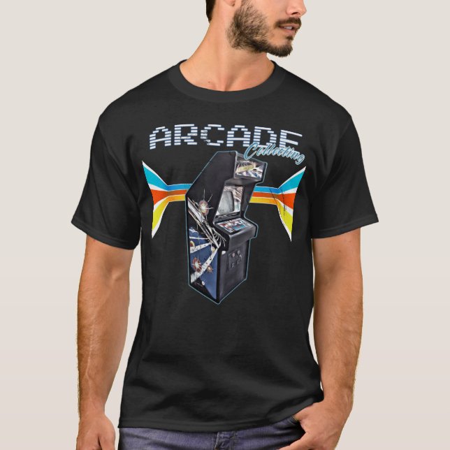 Camiseta Máquina de armário Arcade 1970 1980 1990 Vídeo Jog (Frente)