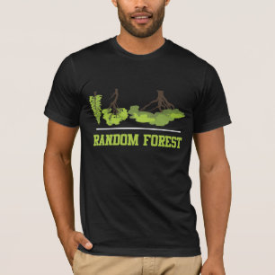 Camiseta Máquina de Árvore Florestal Aleatória de Memór