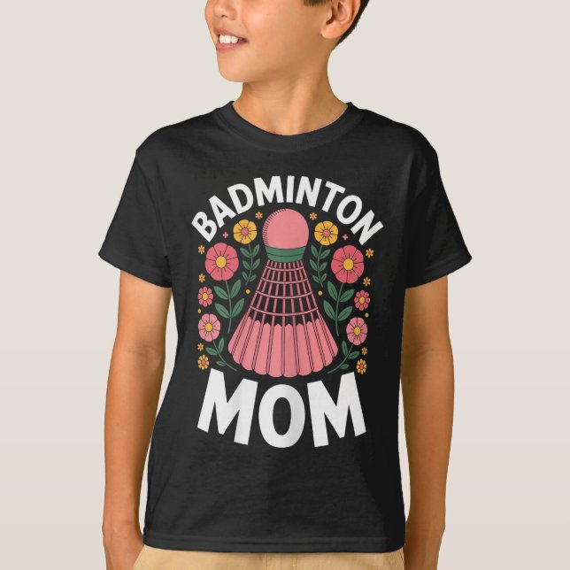 Camiseta Máquina de Badminton Mãe Shuttle Badminton Engraça (Frente)