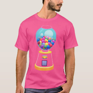 Camiseta Máquina De Bala De Goma De Doces Engraçados Diy Ha