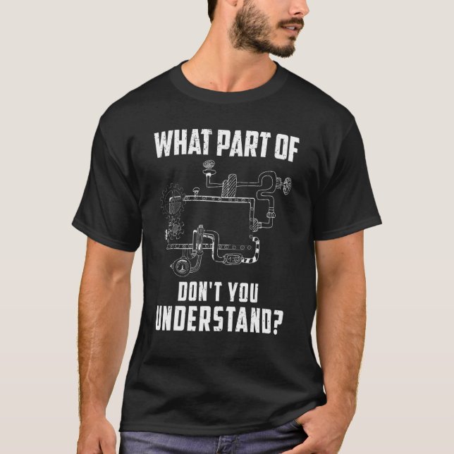 Camiseta Máquina de Engenheiro Elétrico, de que parte você  (Frente)