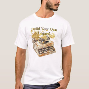Camiseta Máquina de escrever do autor "Construa seu próprio