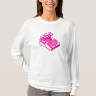 Camiseta Máquina de Escrever - Máquina de escrever Magenta 