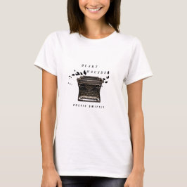 Camiseta Máquina de Escrever Vintage "Feridas do Coração" E