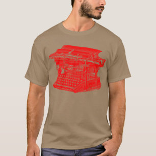 Camiseta Máquina de Escrever Vintage - Vermelha