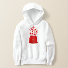Camiseta máquina de goma de mascar do amor do coração gomas