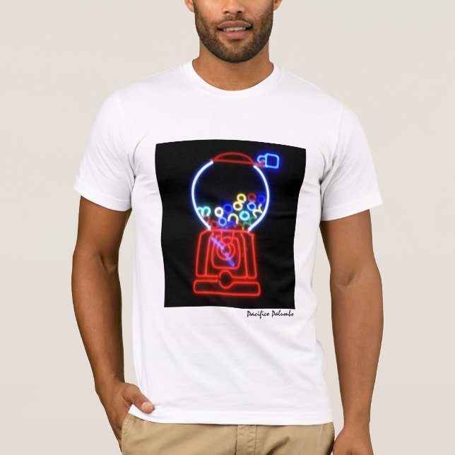 Camiseta Máquina de néon da pastilha elástica (Frente)