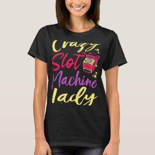 Camiseta Máquina De Slot Louca Lady Lucky Las Veagas Casino