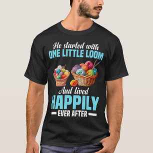 Camiseta Máquina de Tecer com Loom Artista de Fibra Crochê