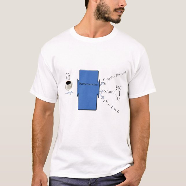 Camiseta Máquina do matemático (luz) (Frente)