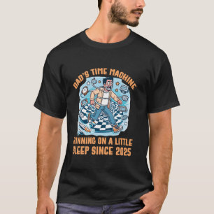 Camiseta Máquina Do Tempo Do pai Dormindo Um Pouco Desde