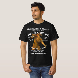 Camiseta Máquina do Tempo Gallipoli Dardanelos Primeira Gue