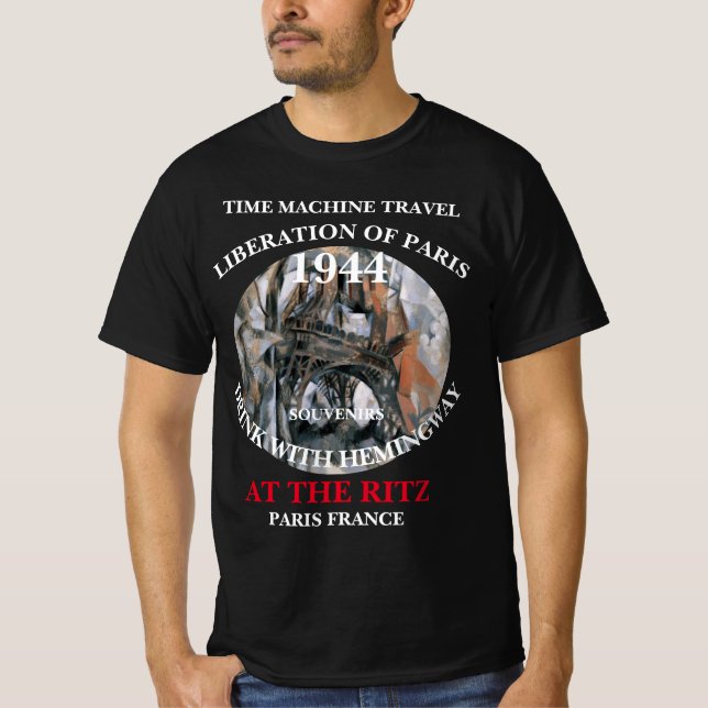 CAMISETA MÁQUINA DO TEMPO VIAGEM LIBERTAÇÃO DE PARIS BEBIDA (Frente)