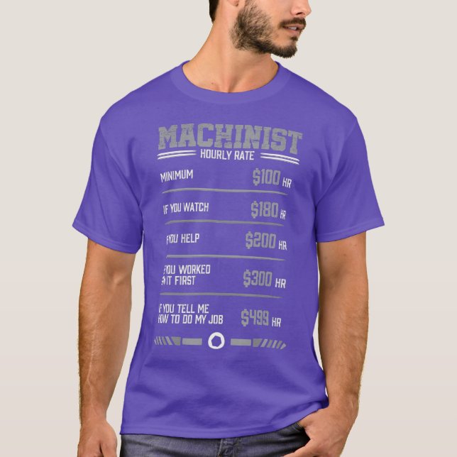 Camiseta Máquina Engraçada Taxa Horária (Frente)
