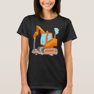 Camiseta máquina, estaleiro, veículo de construção,