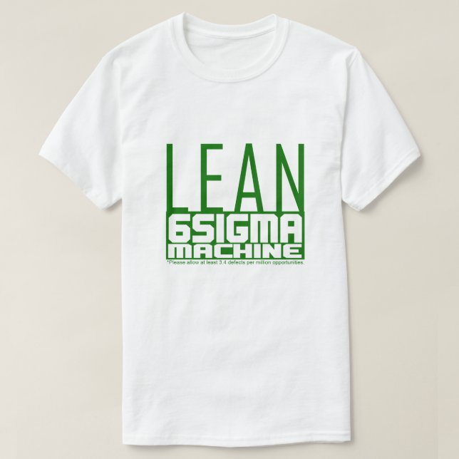 Camiseta Máquina Green Belt Lean Six Sigma (Frente do Design)