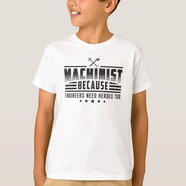 Camiseta Máquina Machinista CNC Machinista Engraçada Ideia  (Frente)