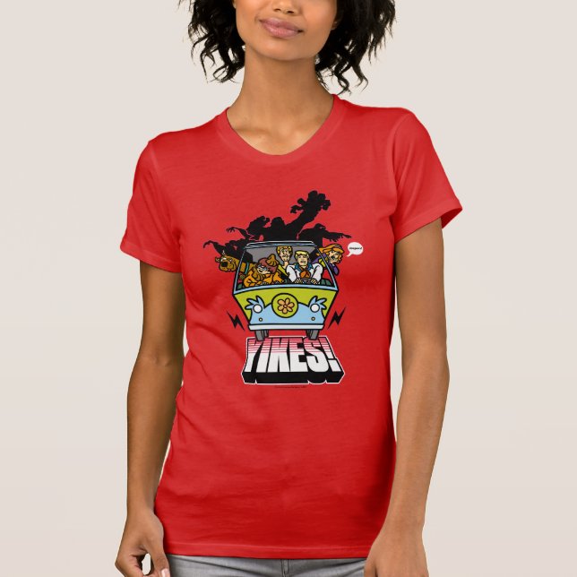 Camiseta Máquina Misteriosa "Yikes!" Gráfico (Frente)