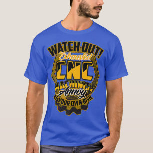 Camiseta Máquina Operadora de CNC Esgotada Engraçado