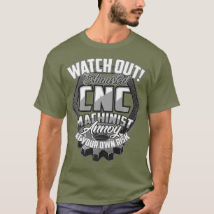 Camiseta Máquina Operadora de CNC Esgotada Engraçado