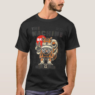 Camiseta Máquina Robô Gato Gigante Pet Com Kitty Fofa