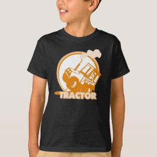 Camiseta Maquinaria de fazenda alaranjada do trator
