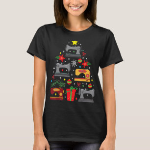Camiseta Máquinas de costura Enfeites de natal W de árvore