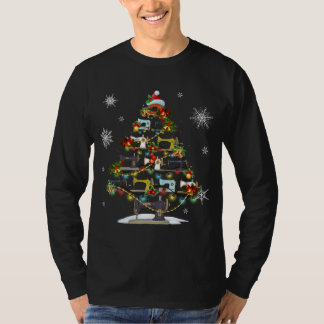 Camiseta Máquinas de costura Luzes de árvore do Natal Filtr