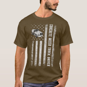 Camiseta Maquinista de Concreto Patriótico Ameri