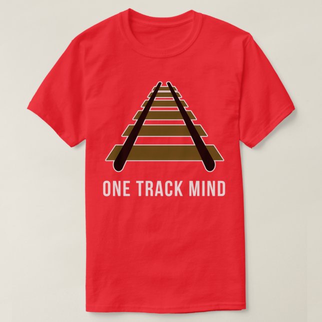 Camiseta Maquinista de locomotiva do comboio numa via férre (Frente do Design)