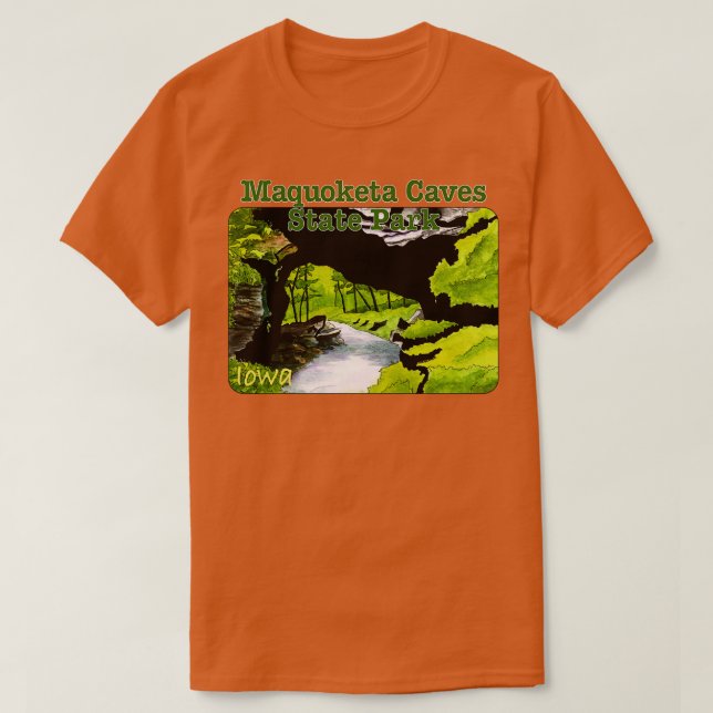 Camiseta Maquoketa Caves State Park Iowa (Frente do Design)