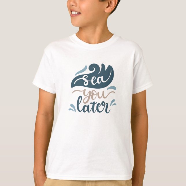 Camiseta Mar Até Mais Tarde Oceano Onda Mar (Frente)