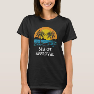 Camiseta Mar de Aprovação Praia Ditos Oceanos Aspas Engraça