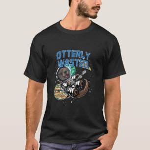 Camiseta Mar De Bebidas Prolongadas Com Bebendo Lontro, Ot