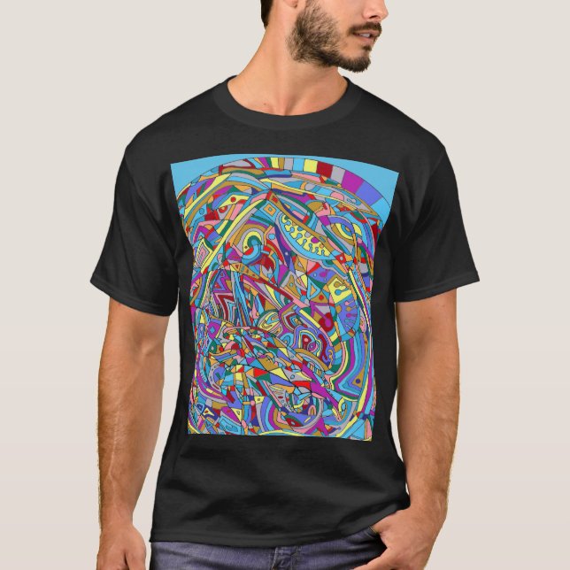 Camiseta Mar de Coral abstrato (Frente)
