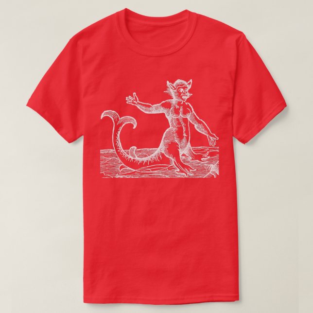 Camiseta Mar de Gato Híbrido Monstro Branco 2 (Frente do Design)