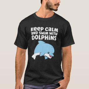 Camiseta Mar De Golfinhos Mantém Calma E Natação Com Gol