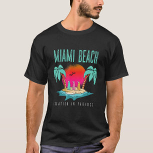 Camiseta Mar de Palmeiras na Flórida de Miami Holiday