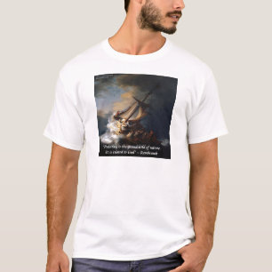 Camiseta Mar De Rembrandt Da Galileia E Citação Da Nature
