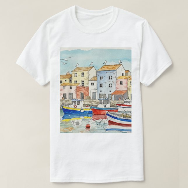 Camiseta Mar e praia (Frente do Design)