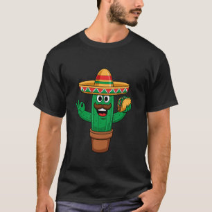 Camiseta Maracas México Chapéu Sombrero Tacos Cacto
