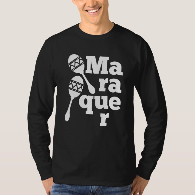 Camiseta Maracas Player Mexicano Musical Latino Percus (Frente)
