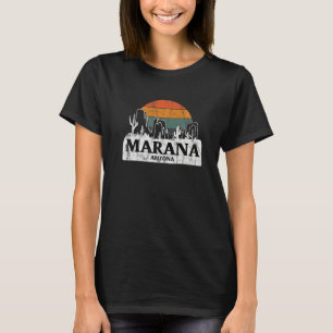 Camiseta Marana AZ Arizona Pôr do sol vintage cacto montanh